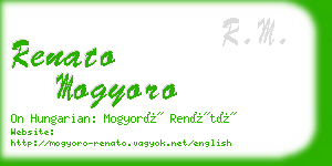 renato mogyoro business card